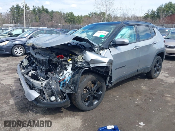 2020 Jeep Compass Latitude with VIN 3C4NJDBB1LT127856, listed as a IAAI auction lot 41867905 with 90,468 mi miles. Bid and sale history available at carsss.com. Image 17.