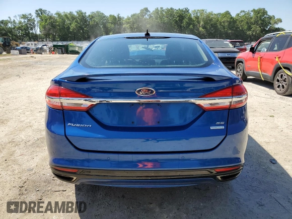 2017 Ford Fusion SE with VIN 3FA6P0H96HR175573, listed as a Copart auction lot 52713555 with 127,108 mi miles and Salvage Title. Bid and sale history available at carsss.com. Image 6.