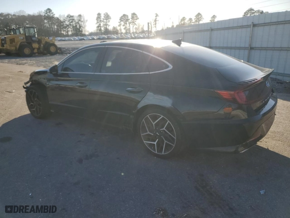2021 Hyundai Sonata N Line with VIN 5NPEK4JCXMH114791, listed as a Copart auction lot 48784655 with 86,627 mi miles and Salvage Title. Bid and sale history available at carsss.com. Image 2.
