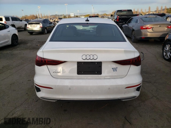 2022 Audi A3 Premium with VIN WAUAUDGY1NA018162, listed as a Copart auction lot 42932784 with 0 mi miles. Bid and sale history available at carsss.com. Image 6.