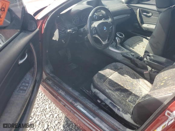 2012 BMW 1 Series 135i with VIN WBAUN7C5XCVM26740, listed as a Copart auction lot 75438554 with 0 mi miles and Salvage Title. Bid and sale history available at carsss.com. Image 8.