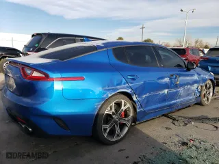 2020 Kia Stinger GT2 with VIN KNAE55LCXL6080965, listed as a Copart auction lot 41450615 with 104,246 mi miles and Salvage Title. Bid and sale history available at carsss.com. Image 3.