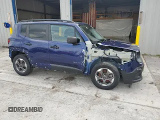 2017 Jeep Renegade Sport z VIN ZACCJAABXHPE66802, wystawiony jako Copart lot #60054025 z przebiegiem 70 039 mil mil oraz Szkoda całkowita • Salvage title. Historia ofert i sprzedaży dostępna na DreamBid. Obrazek 4.