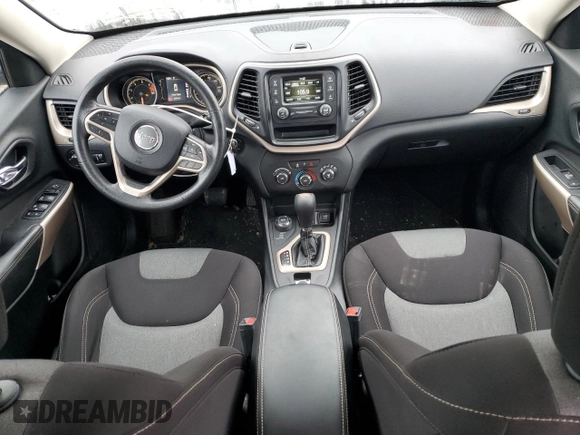 2017 Jeep Cherokee Sport with VIN 1C4PJMAB0HW657229, listed as a Copart auction lot 84675084 with 56,510 mi miles and Salvage Title. Bid and sale history available at carsss.com. Image 8.