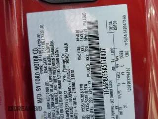 2019 Ford Mustang GT z VIN 1FA6P8CF5K5178437, wystawiony jako Copart lot #53391145 z przebiegiem 37 010 mil mil oraz Szkody całkowita. Historia ofert i sprzedaży dostępna na DreamBid. Obrazek 12.