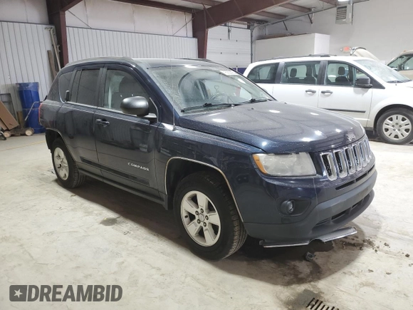 2013 Jeep Compass Sport with VIN 1C4NJCBA8DD250790, listed as a Copart auction lot 45922295 with 157,971 mi miles and Salvage Title. Bid and sale history available at carsss.com. Image 4.