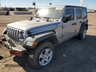 2021 Jeep Wrangler Unlimited Sport S with VIN 1C4HJXDN8MW592619, listed as a Copart auction lot 42926765 with 84,850 mi miles and Salvage Title. Bid and sale history available at carsss.com. Image 1.