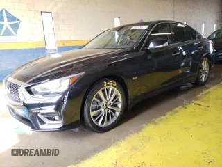 2019 Infiniti Q50 3.0t LUXE with VIN JN1EV7AP5KM542916, listed as a Copart auction lot 48954305 with 63,315 mi miles and Clean Title. Bid and sale history available at carsss.com. Image 1.