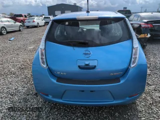 2013 Nissan LEAF S with VIN 1N4AZ0CP0DC422377, listed as a Copart auction lot 53455115 with 0 mi miles and Clean Title. Bid and sale history available at carsss.com. Image 6.