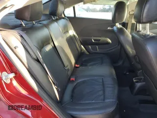 2014 Chevrolet Sonic LTZ with VIN 1G1JE5SB0E4229661, listed as a Copart auction lot 41872355 with 0 mi miles and Salvage Title. Bid and sale history available at carsss.com. Image 10.