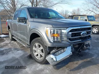 2022 Ford F-150 XL with VIN 1FTEW1EP9NKD34863, listed as a IAAI auction lot 41447243 with 50,637 mi miles. Bid and sale history available at carsss.com. Image 1.
