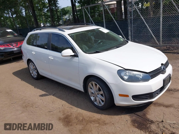 2012 Volkswagen Jetta TDI w/Sunroof & Nav with VIN 3VWPL7AJ0CM703490, listed as a IAAI auction lot 42492781 with 151,988 mi miles and . Bid and sale history available at DreamBid. Image 1.