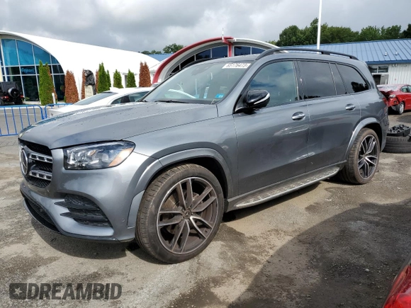 2022 Mercedes-Benz GLS with VIN 4JGFF5KEXNA662759, listed as a Copart auction lot 65176473 with 23,616 mi miles. Bid and sale history available at carsss.com. Image 1.