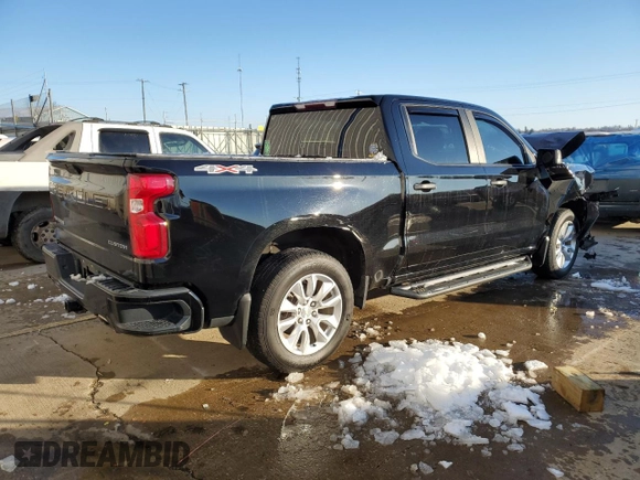 2019 Chevrolet Silverado 1500 Custom with VIN 1GCUYBEF2KZ221374, listed as a Copart auction lot 87605335 with 127,260 mi miles and Salvage Title. Bid and sale history available at DreamBid. Image 3.