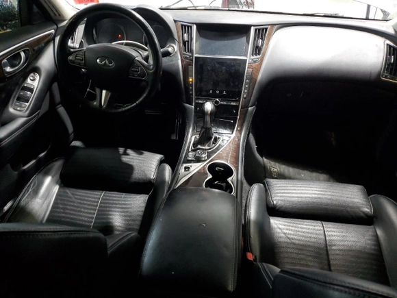 2014 Infiniti Q50 Hybrid Premium with VIN JN1AV7AR9EM701618, listed as a Copart auction lot 88628505 with 118,925 mi miles and Salvage Title. Bid and sale history available at carsss.com. Image 8.