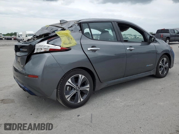 2018 Nissan LEAF SV with VIN 1N4AZ1CP9JC308525, listed as a Copart auction lot 54156725 with 4,596 mi miles and Salvage title. Bid and sale history available at DreamBid. Image 3.