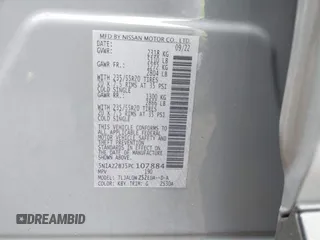2023 Nissan Murano SV z VIN 5N1AZ2BJ5PC107884, wystawiony jako IAAI lot #42432389 z przebiegiem 20 190 mil mil oraz . Historia ofert i sprzedaży dostępna na DreamBid. Obrazek 9.
