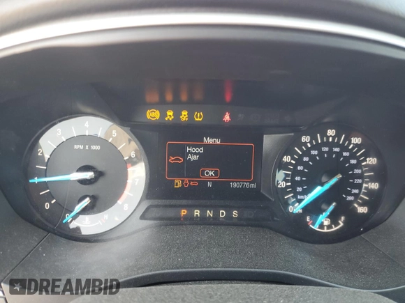 2013 Ford Fusion SE with VIN 3FA6P0HR4DR374325, listed as a Copart auction lot 53126195 with 190,776 mi miles and Salvage Title. Bid and sale history available at carsss.com. Image 9.