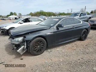 2012 BMW 6 Series 650i xDrive with VIN WBALX5C51CC893955, listed as a Copart auction lot 54828075 with 0 mi miles and Clean Title. Bid and sale history available at carsss.com. Image 1.