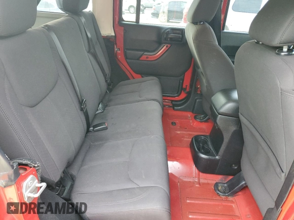 2014 Jeep Wrangler Unlimited Sport with VIN 1C4HJWDG6EL280653, listed as a Copart auction lot 48851205 with 125,211 mi miles and Salvage Title. Bid and sale history available at DreamBid. Image 10.