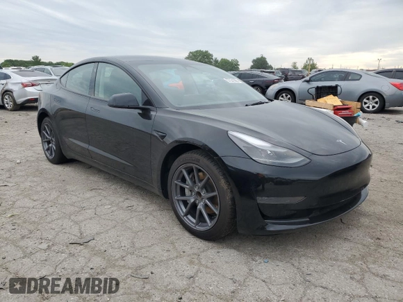 2023 Tesla Model 3 with VIN 5YJ3E1EA7PF599058, listed as a Copart auction lot 57331365 with Not provided miles and Non repairable. Bid and sale history available at DreamBid. Image 4.