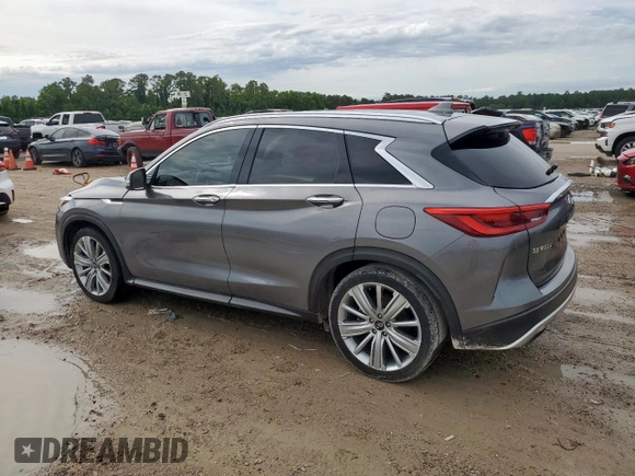 2021 Infiniti QX50 Essential с VIN 3PCAJ5CA4MF101584, выставлен на аукционе Copart как лот 61019415 с пробегом 54 939 миль миль и Списание • Salvage title. История ставок и продаж доступна на DreamBid. Изображение 2.