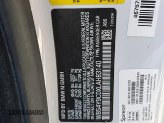 2020 BMW M4 z VIN WBS4Y9C0XLAH83140, wystawiony jako Copart lot #52553425 z przebiegiem 50 646 mil mil oraz Szkoda całkowita • Salvage title. Historia ofert i sprzedaży dostępna na DreamBid. Obrazek 12.