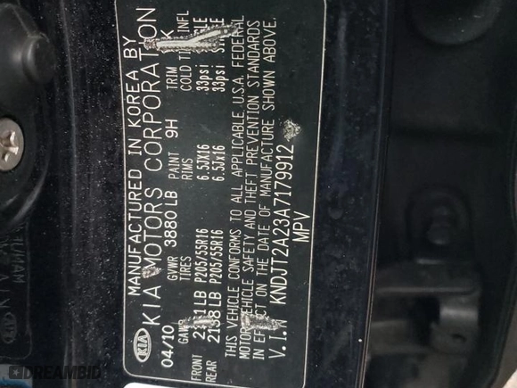 2010 Kia Soul + with VIN KNDJT2A23A7179912, listed as a Copart auction lot 51076965 with 135,561 mi miles and Salvage Title. Bid and sale history available at carsss.com. Image 13.