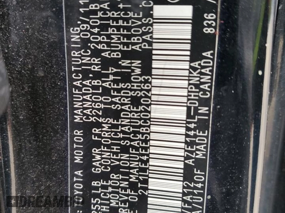 2011 Toyota Matrix S с VIN 2T1LE4EE5BC020263, выставлен на аукционе Copart как лот 57221865 с пробегом 198 621 миль миль и Списание • Salvage title. История ставок и продаж доступна на DreamBid. Изображение 12.