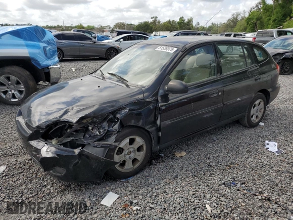 2003 Kia Rio with VIN KNADC165036169340, listed as a Copart auction lot 51538975 with 136,054 mi miles and Salvage Title. Bid and sale history available at carsss.com. Image 1.