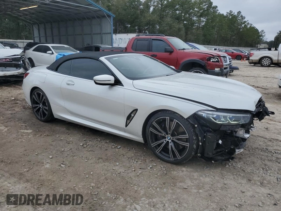 2022 BMW 8 Series 840i with VIN WBADZ2C0XNCJ65880, listed as a Copart auction lot 44778025 with 34,221 mi miles and Salvage Title. Bid and sale history available at carsss.com. Image 4.