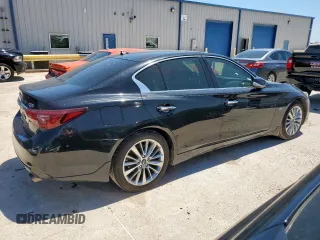 2018 Infiniti Q50 Luxe with VIN JN1EV7AP9JM352518, listed as a Copart auction lot 52697545 with 66,596 mi miles and Clean title. Bid and sale history available at DreamBid. Image 3.