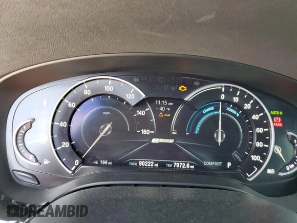 2018 BMW 5 Series 530e with VIN WBAJA9C55JG623083, listed as a Copart auction lot 55872524 with 90,222 mi miles and Non repairable. Bid and sale history available at DreamBid. Image 9.