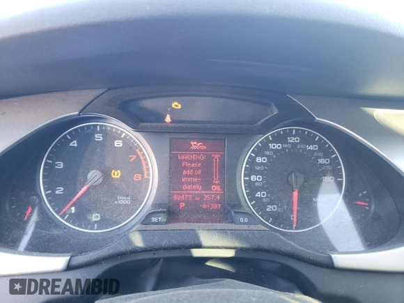 2011 Audi A4 Premium with VIN WAUBFAFLXBA087947, listed as a Copart auction lot 83013154 with 98,473 mi miles and Salvage Title. Bid and sale history available at carsss.com. Image 9.