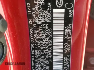 2013 Lexus ES 300h z VIN JTHBW1GG1D2012585, wystawiony jako Copart lot #50632175 z przebiegiem 100 802 mil mil oraz Szkoda całkowita • Salvage title. Historia ofert i sprzedaży dostępna na DreamBid. Obrazek 12.