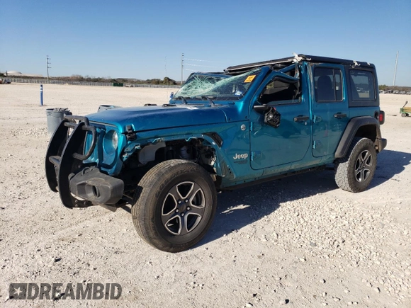 2020 Jeep Wrangler Unlimited Willys with VIN 1C4HJXDN4LW137202, listed as a Copart auction lot 86858234 with 109,509 mi miles and Salvage title. Bid and sale history available at DreamBid. Image 1.