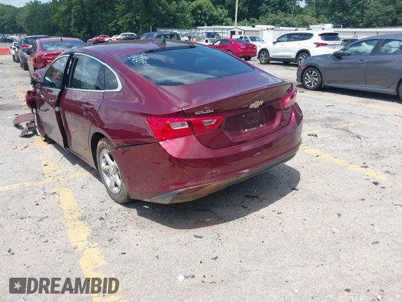 2016 Chevrolet Malibu LS with VIN 1G1ZB5ST8GF172301, listed as a IAAI auction lot 42497233 with Not provided miles and . Bid and sale history available at DreamBid. Image 3.