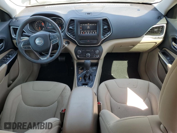 2019 Jeep Cherokee Latitude с VIN 1C4PJLCX0KD366879, выставлен на аукционе Copart как лот 58848825 с пробегом 35 291 миль миль и Списание • Salvage title. История ставок и продаж доступна на DreamBid. Изображение 8.
