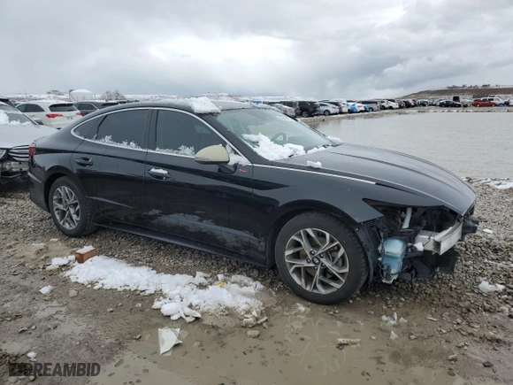 2020 Hyundai Sonata SEL with VIN 5NPEL4JA8LH053905, listed as a Copart auction lot 49446415 with 70,855 mi miles and Salvage Title. Bid and sale history available at carsss.com. Image 4.