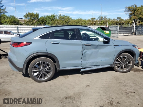 2024 Infiniti QX55 Luxe with VIN 3PCAJ5JR6RF113316, listed as a Copart auction lot 42184715 with 4,172 mi miles and Non Repairable. Bid and sale history available at DreamBid. Image 3.