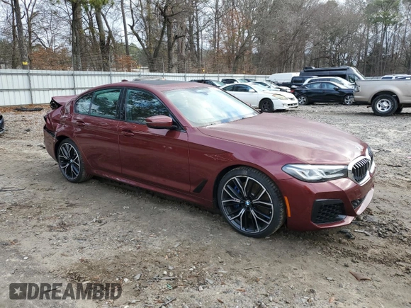 2023 BMW 5 Series 540i xDrive with VIN WBA73BJ07PCN26258, listed as a Copart auction lot 86902364 with 16,347 mi miles and Salvage Title. Bid and sale history available at carsss.com. Image 4.