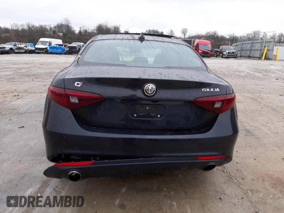 2017 Alfa Romeo Giulia Ti with VIN ZARFAEEN2H7561494, listed as a Copart auction lot 70345142 with 0 mi miles. Bid and sale history available at carsss.com. Image 6.