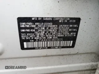 2020 Subaru Forester Limited with VIN JF2SKAUC6LH603815, listed as a Copart auction lot 62422995 with 61,963 mi miles and Salvage title. Bid and sale history available at DreamBid. Image 13.