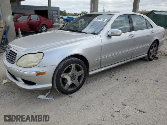 2003 Mercedes-Benz S-Class 5.0L with VIN WDBNG75J13A326110, listed as a Copart auction lot 80086494 with 0 mi miles and Salvage Title. Bid and sale history available at carsss.com. Image 1.