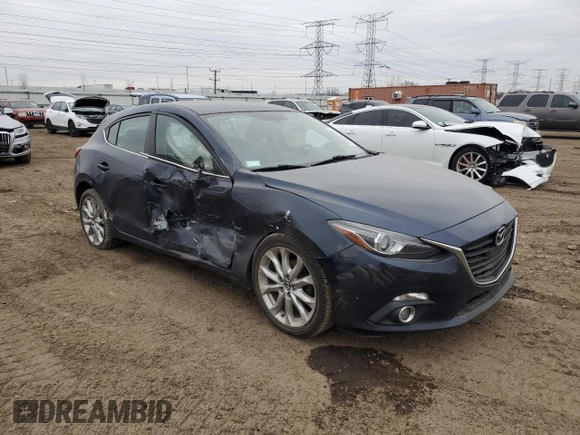 2014 Mazda 3 S Touring with VIN JM1BM1L33E1158973, listed as a Copart auction lot 44625435 with 83,203 mi miles and Salvage Title. Bid and sale history available at DreamBid. Image 4.