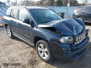 2015 Jeep Compass Sport with VIN 1C4NJDBBXFD333543, listed as a IAAI auction lot 41834930 with 62,529 mi miles. Bid and sale history available at carsss.com. Image 1.