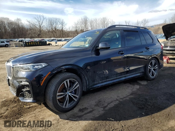 2022 BMW X7 xDrive40i with VIN 5UXCW2C02N9M84404, listed as a Copart auction lot 45557825 with 0 mi miles and Salvage Title. Bid and sale history available at carsss.com. Image 1.