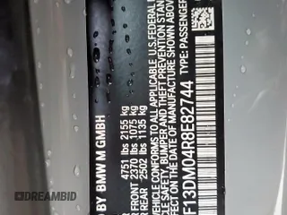 2024 BMW M2 z VIN 3MF13DM04R8E82744, wystawiony jako Copart lot #54774895 z przebiegiem 6 974 mil mil oraz Szkoda całkowita • Salvage title. Historia ofert i sprzedaży dostępna na DreamBid. Obrazek 12.