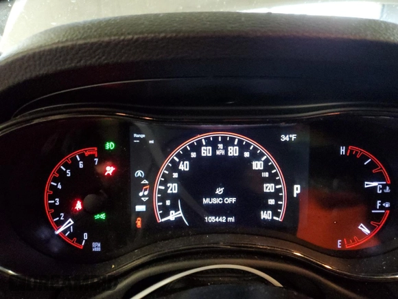 2019 Dodge Durango GT Plus with VIN 1C4RDHDG7KC721399, listed as a Copart auction lot 44747765 with 105,442 mi miles and Salvage Title. Bid and sale history available at carsss.com. Image 9.