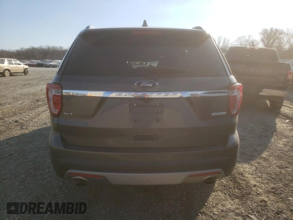 2017 Ford Explorer XLT with VIN 1FM5K7DH2HGC08615, listed as a Copart auction lot 46887325 with 79,519 mi miles and Salvage Title. Bid and sale history available at carsss.com. Image 6.